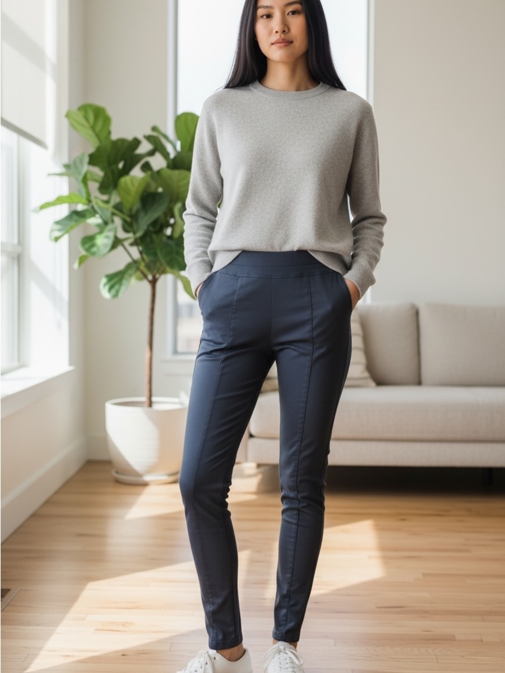 Simply Vera Vera Wang Navy Skinny Pants M